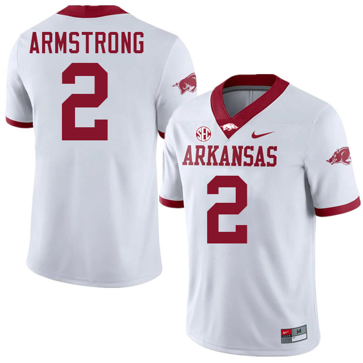 Andrew Armstrong Arkansas Jersey,Arkansas Razorbacks #2 Andrew Armstrong Jersey Youth College-White